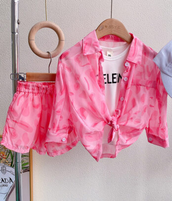 Ensemble fillette rose 2 pièces