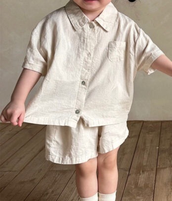 Ensemble bébé garçon 2 pièces beige naturel 