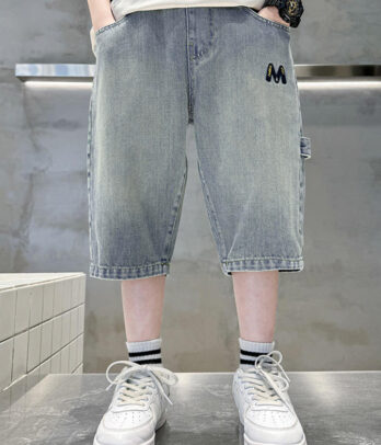 Bermuda en jean ample enfant