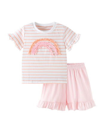 Ensemble fille 2 pièces rose été