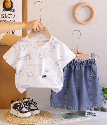 Ensemble garçon blanc casual