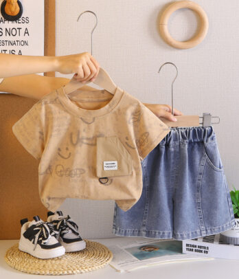 Ensemble garçon jaune casual