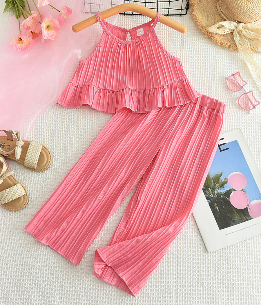 1719-65 Duo fluide en rose plissé – Image 1