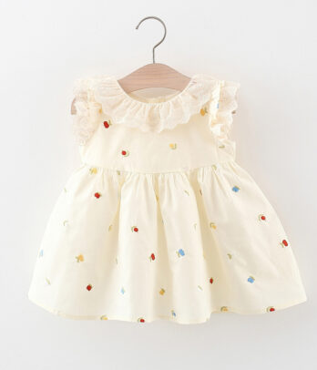 Robe bébé écru broderies délicates