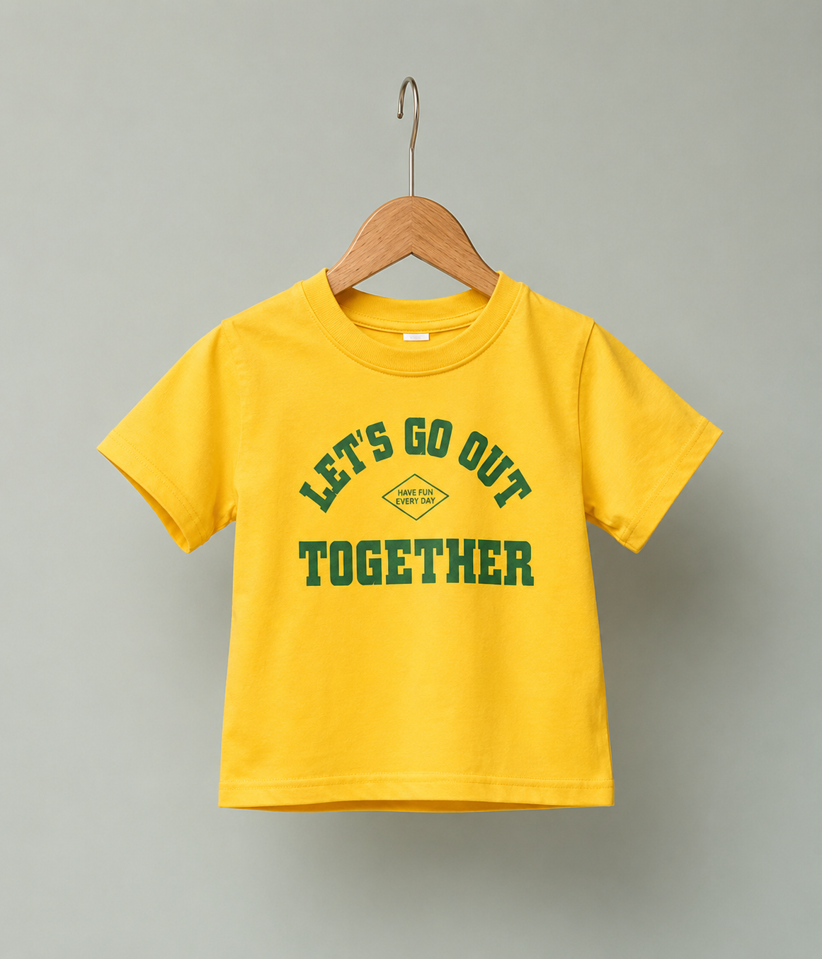 246445 T-shirt garçon jaune imprimé – Image 1