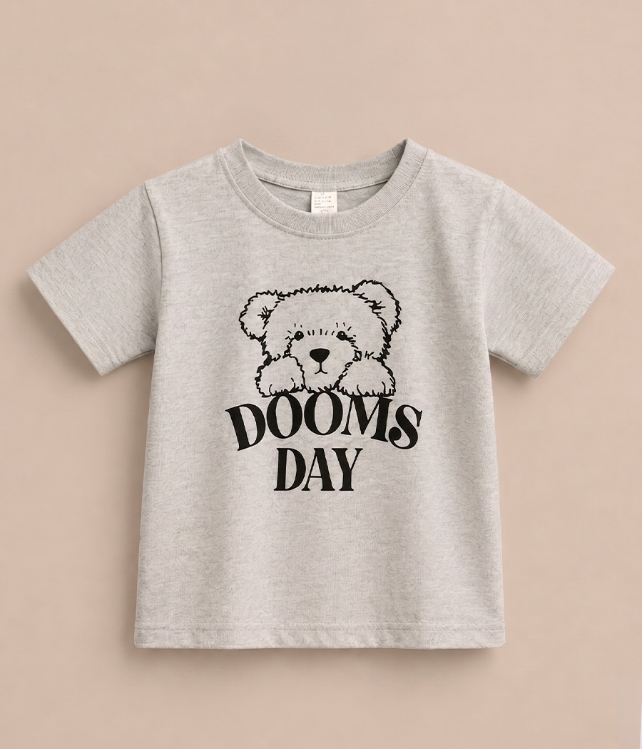 335898 T-shirt enfant mixte gris – Image 1