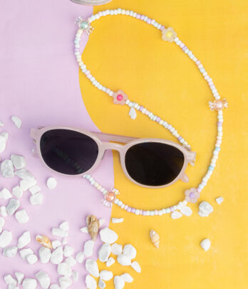 Cordon lunettes enfant perlé fantaisie – Modèles colorés - 362951-Rose