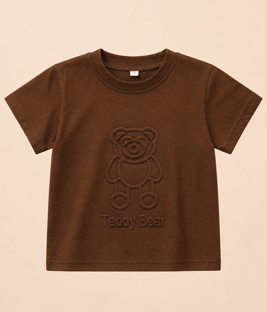 367828 T-shirt enfant marron teddy – Image 1