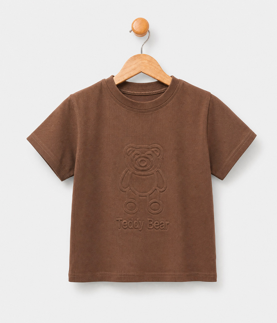 367828 T-shirt enfant marron teddy – Image 1