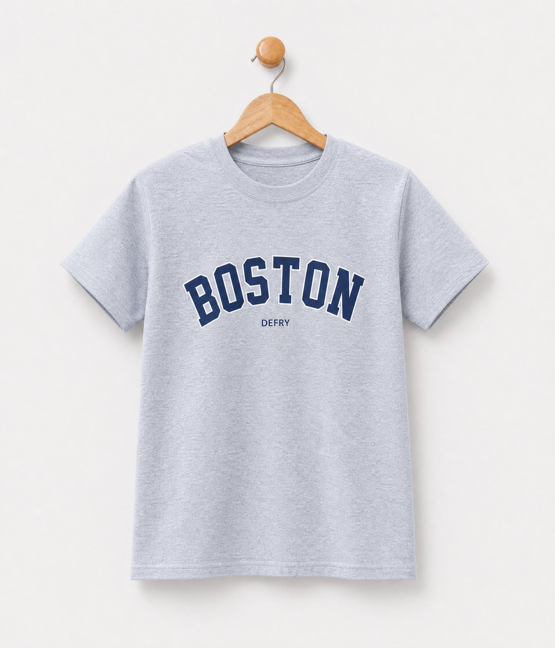 369817 T-shirt garçon gris imprimé Boston – Image 1
