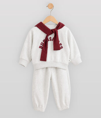 Ensemble jogging fille gris clair