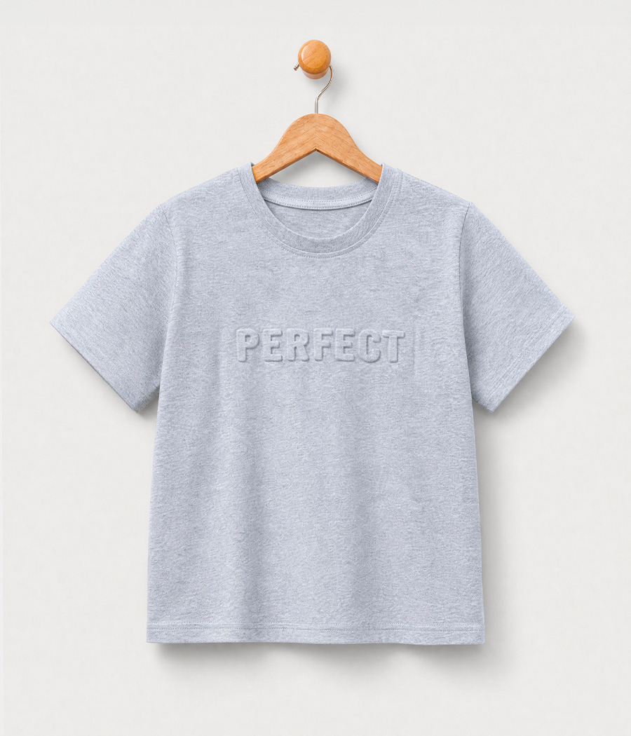 437149 T-shirt enfant gris casual – Image 1
