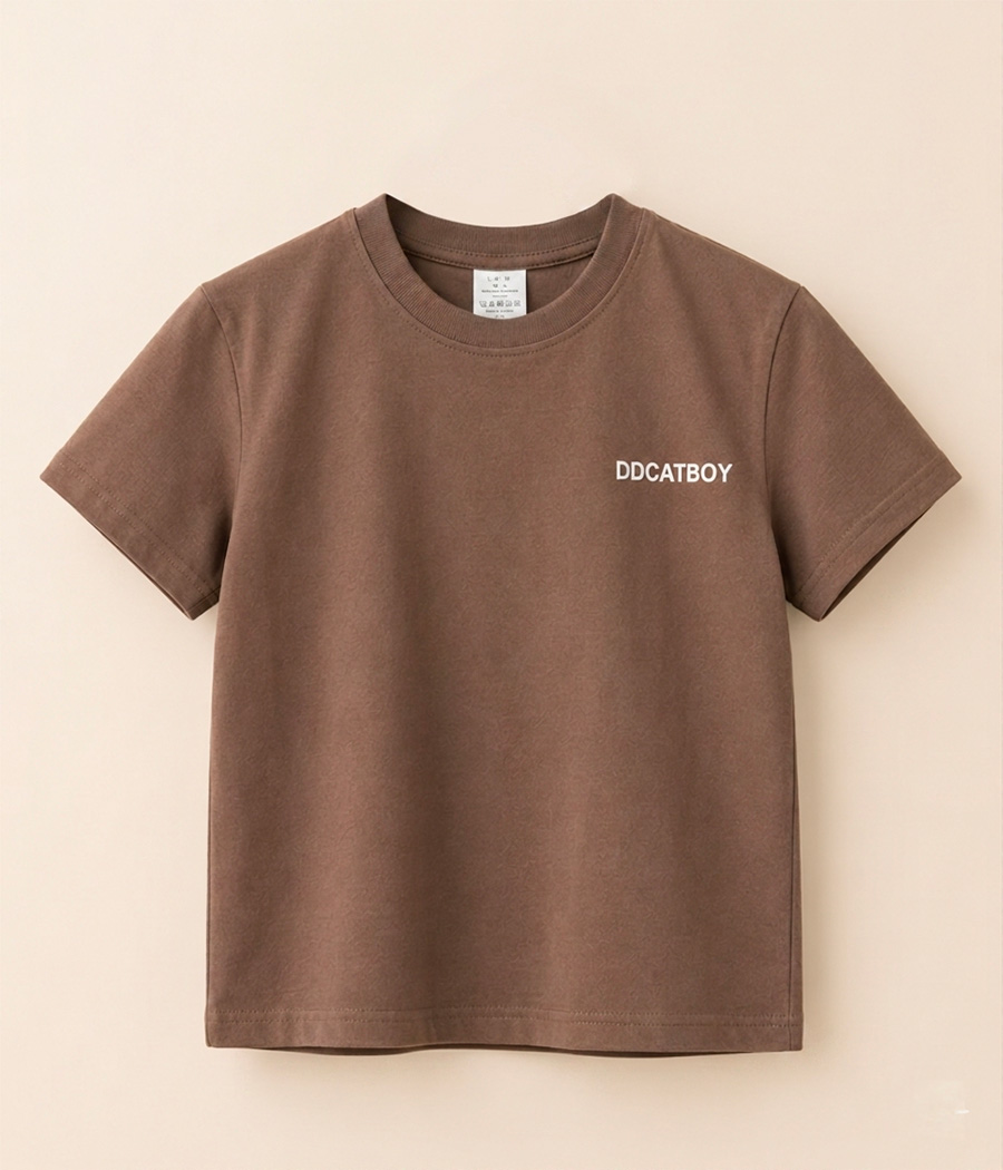 448996 T-shirt garçon oversize gris foncé style street – Manches courtes – Image 1