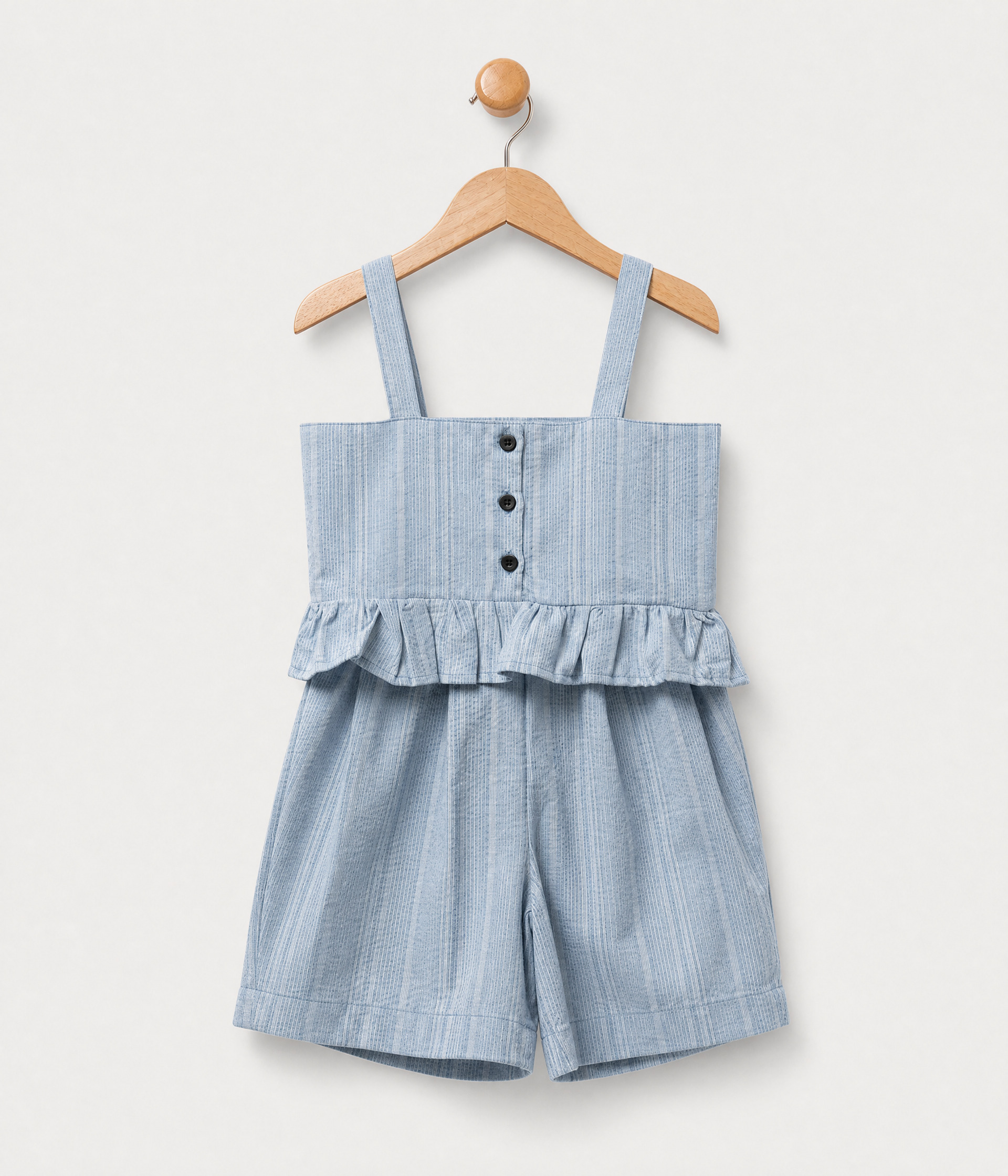 473512 Ensemble fille 2 pièces bleu rayé – Image 1