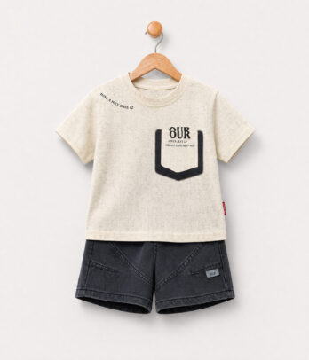 Short garçon denim délavé