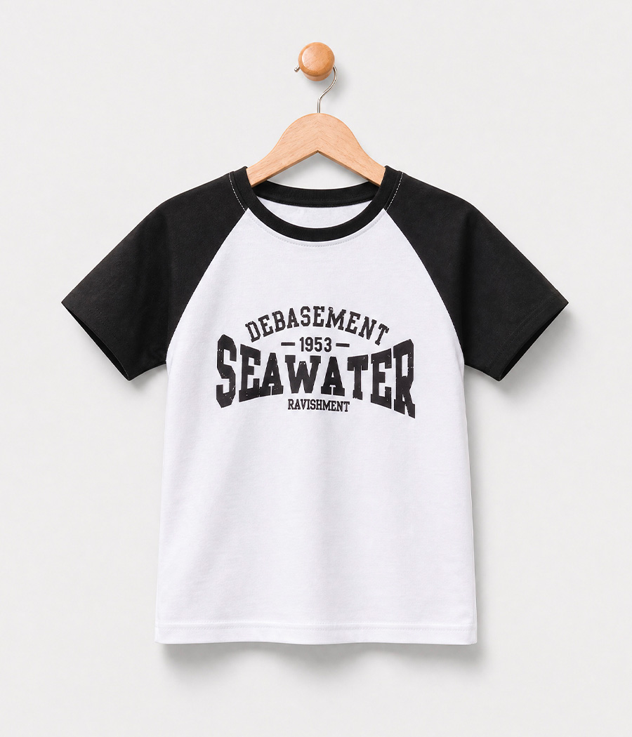 522689 T-shirt enfant manches contrastées – Image 1