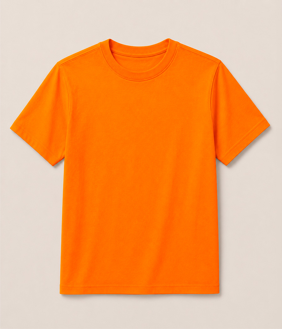 558174 T-shirt garçon orange uni – Image 1