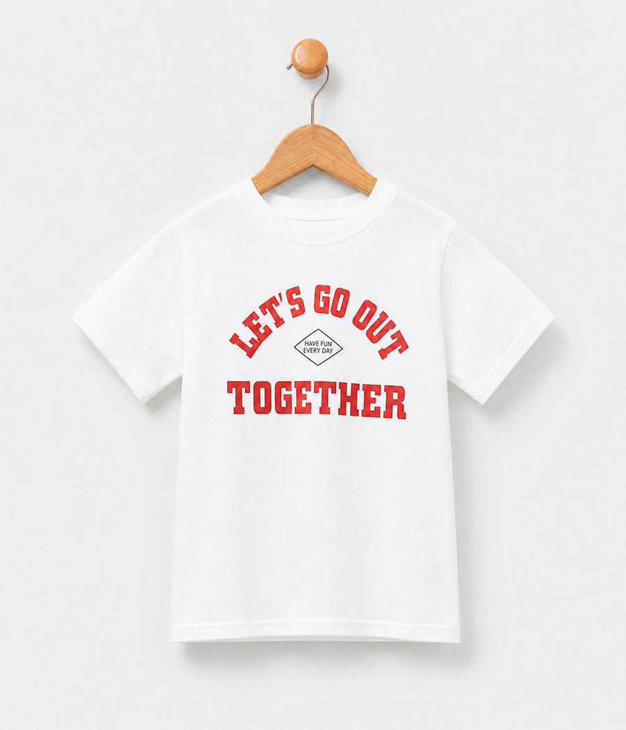 597984 T-shirt garçon blanc imprimé – Image 1
