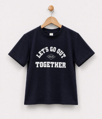 T-shirt garçon bleu marine imprimé
