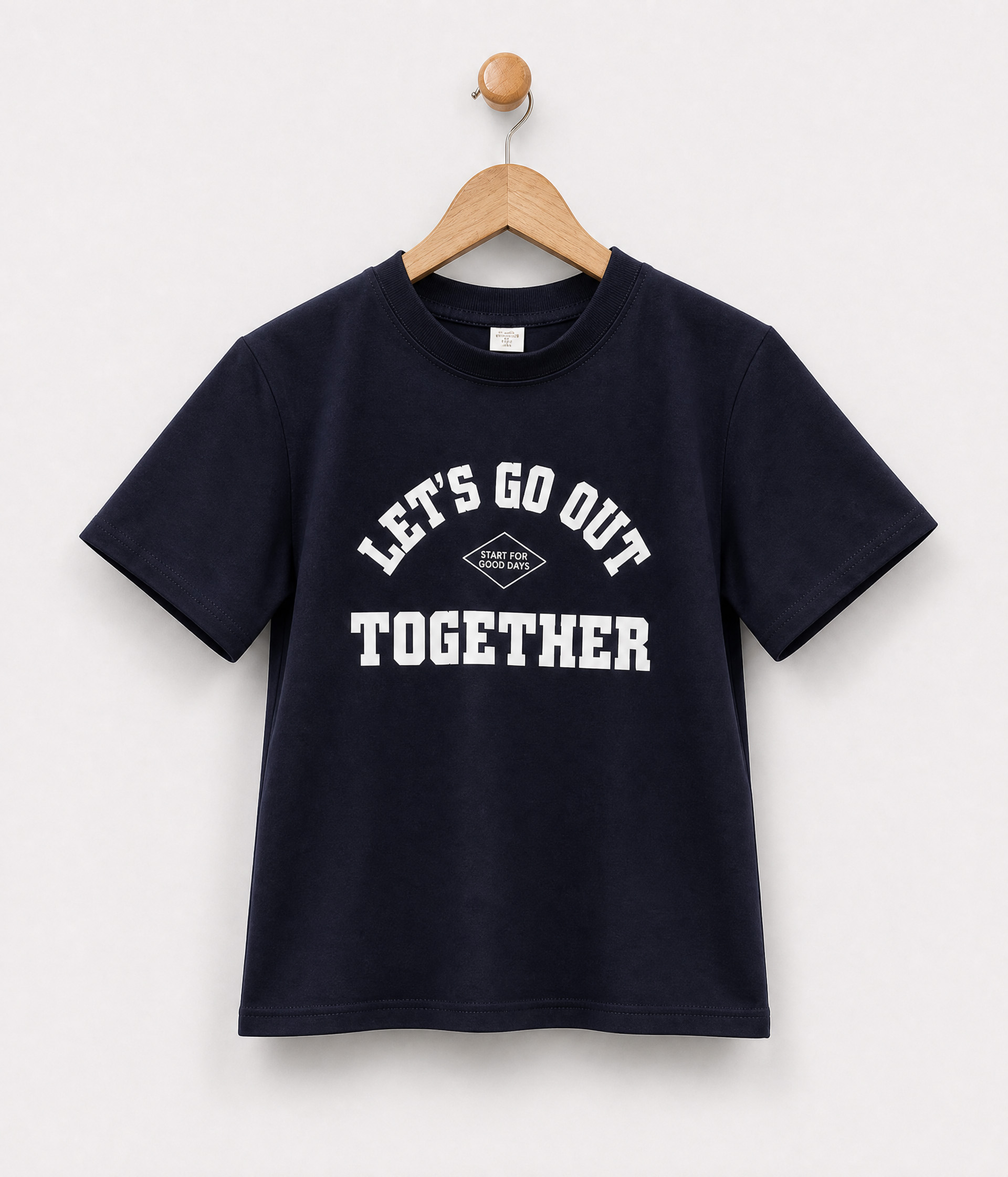 634688 T-shirt garçon bleu marine imprimé – Image 1