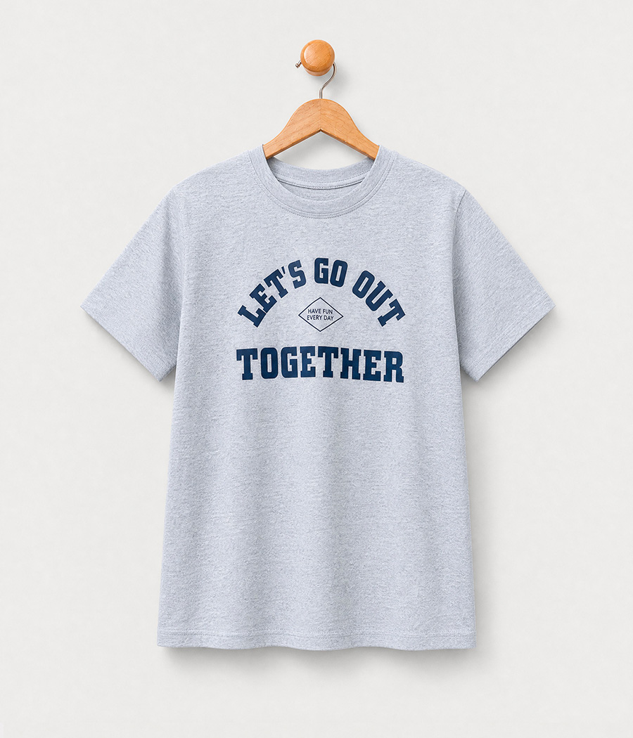 662751 T-shirt garçon gris casual – Image 1