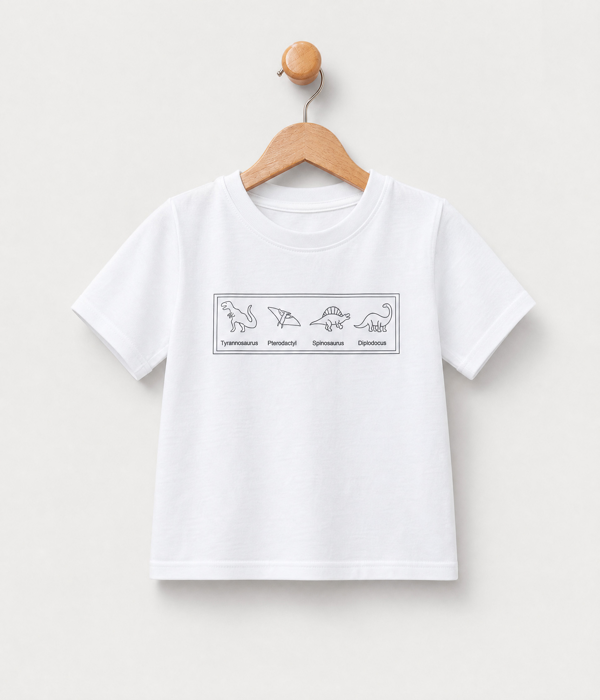 671344j T-shirt garçon blanc minimaliste – Image 1
