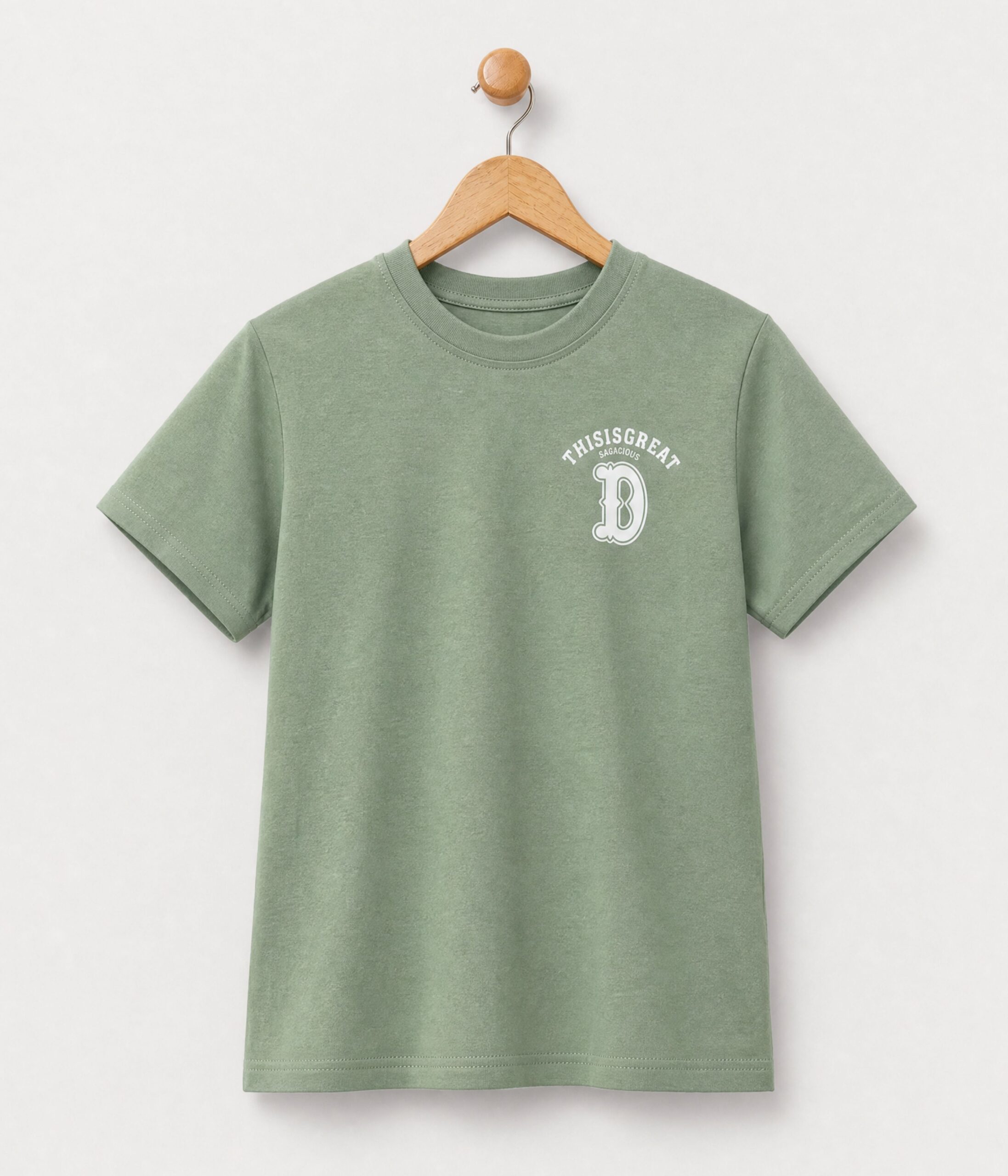 685823 T-shirt enfant vert a manches courtes – Image 1