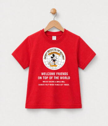 T-shirt enfant rouge imprimé unisexes