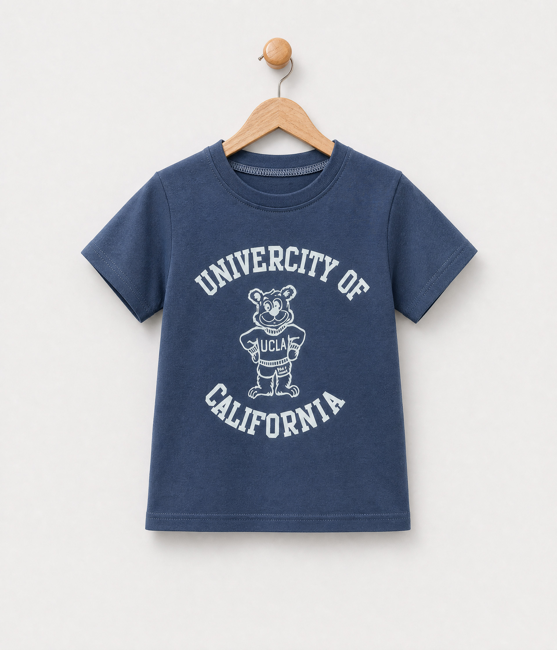 735238 T-shirt garçon esprit campus & bleu ardoise – Image 1