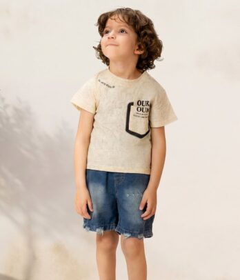 Short garçon denim délavé