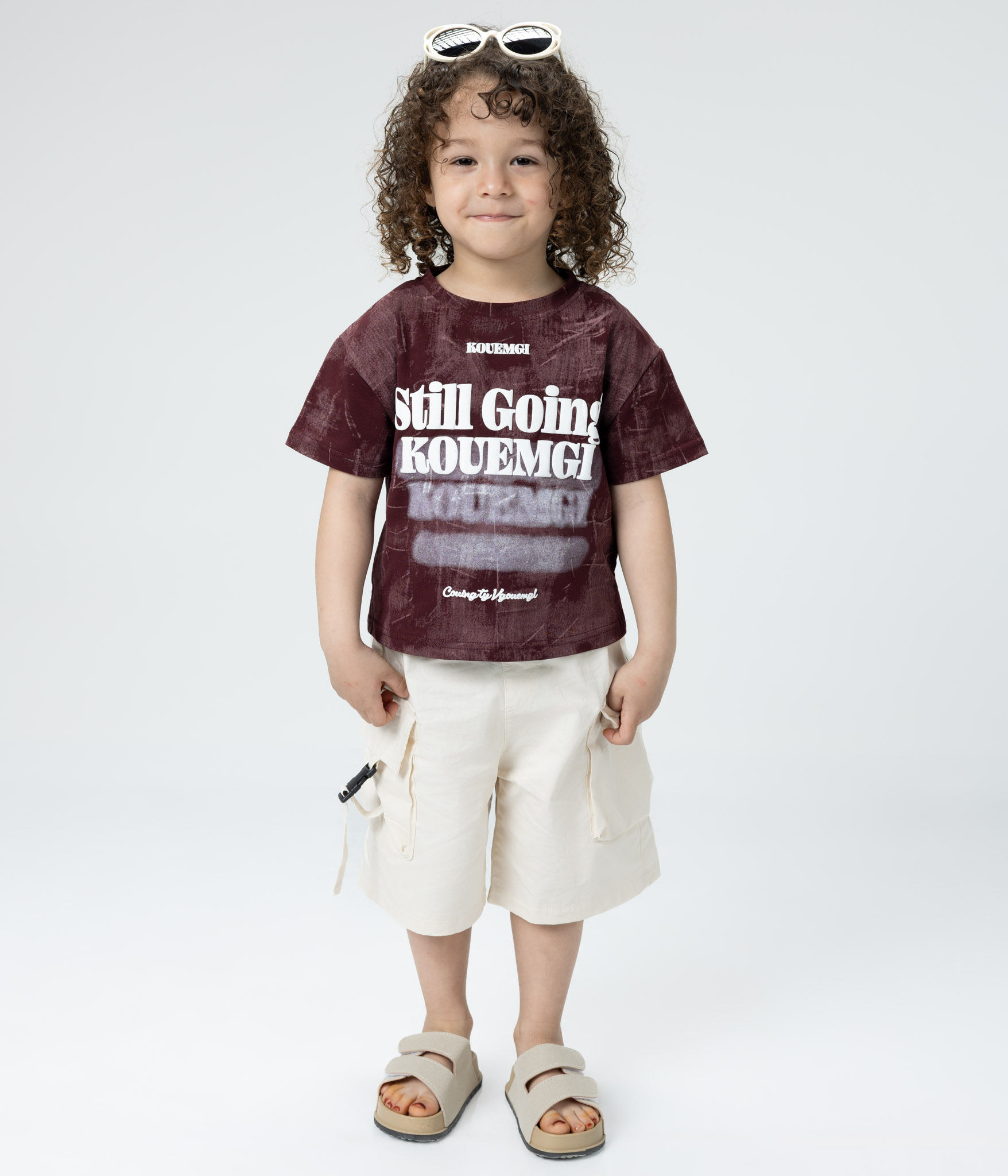 754335 (20)-2-Edit Ensemble garçon street bordeaux & beige – T-shirt oversize + pantalon cargo – Image 1