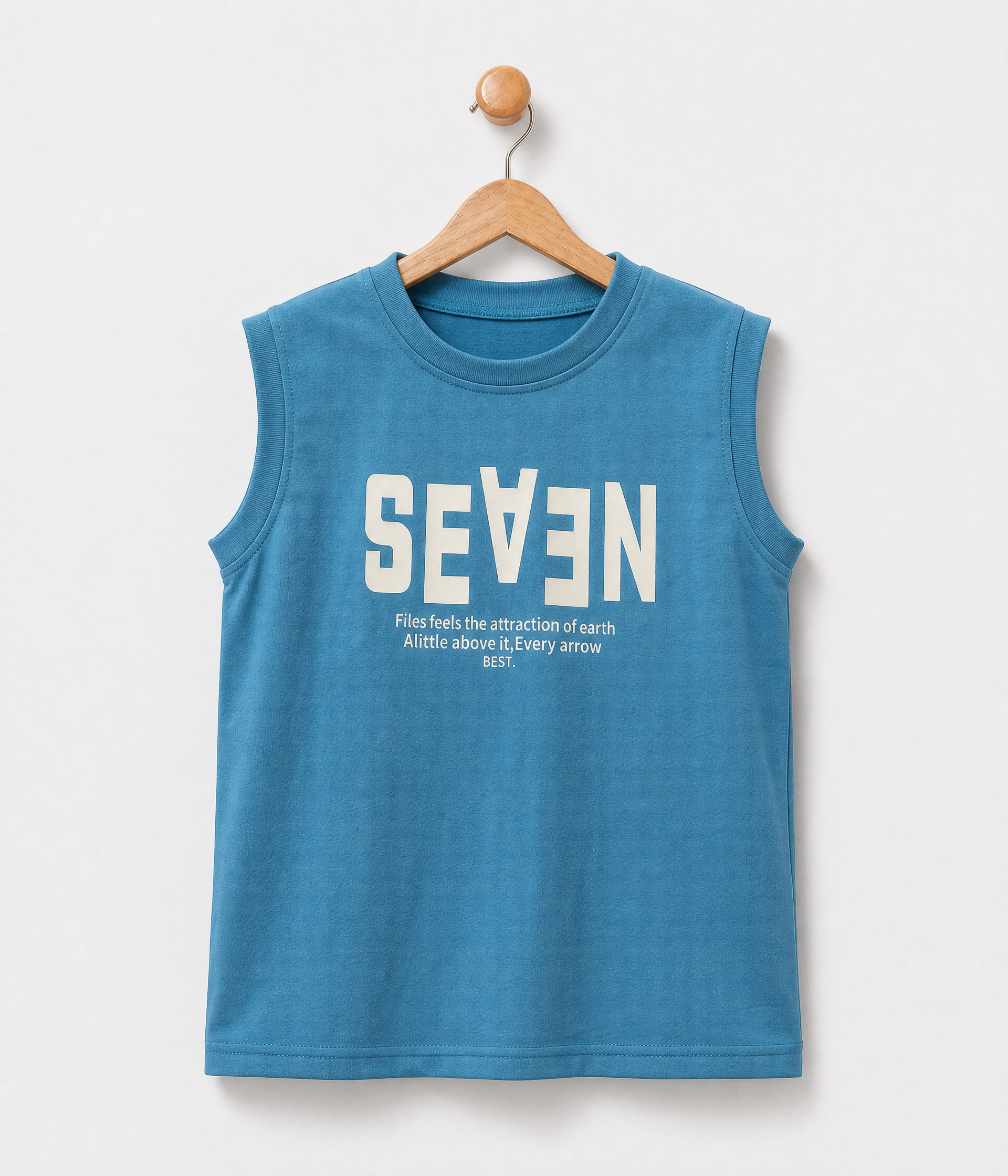 766318 T-shirt garçon bleu imprimé – Image 1