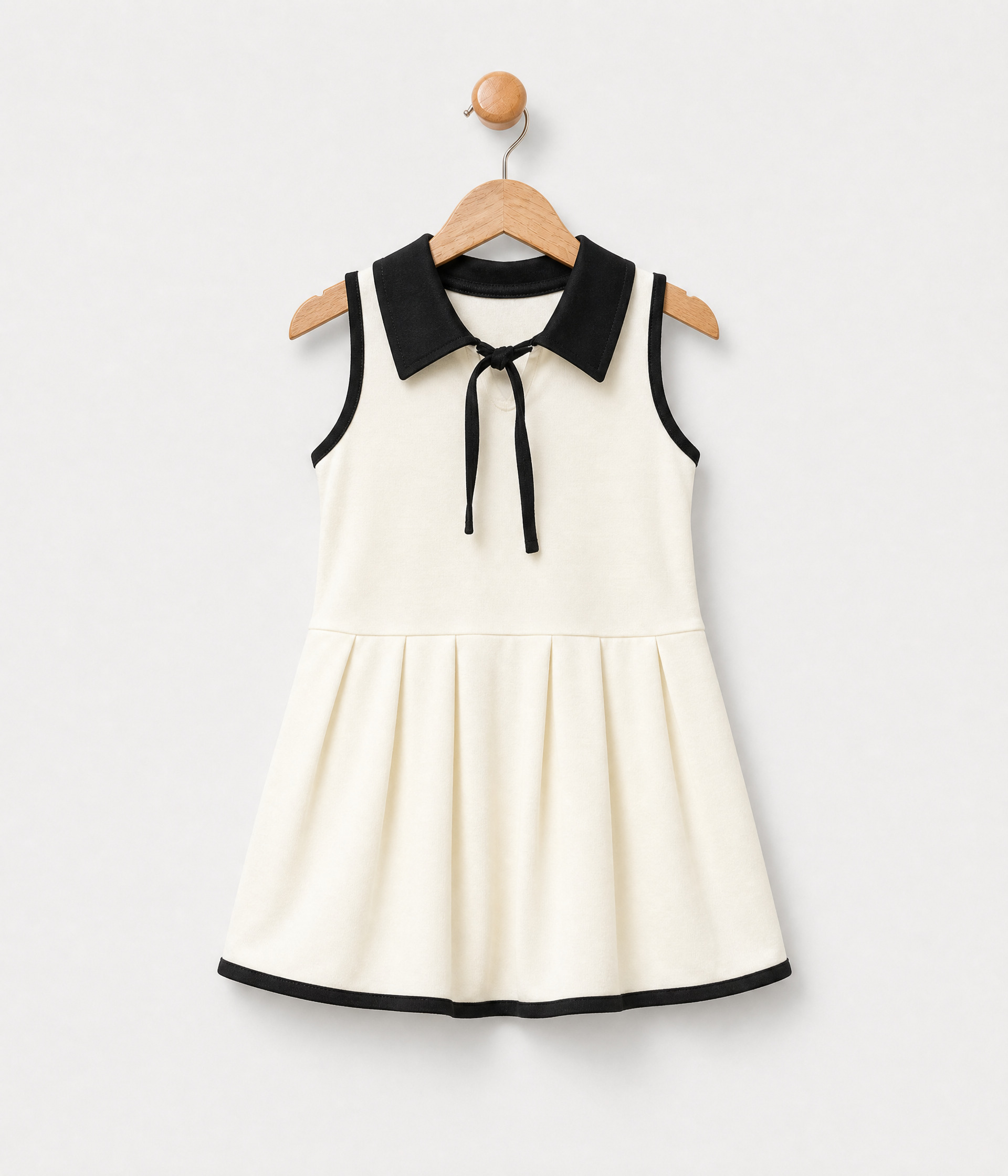 847813 Robe fille chic bicolore plissée – Image 1