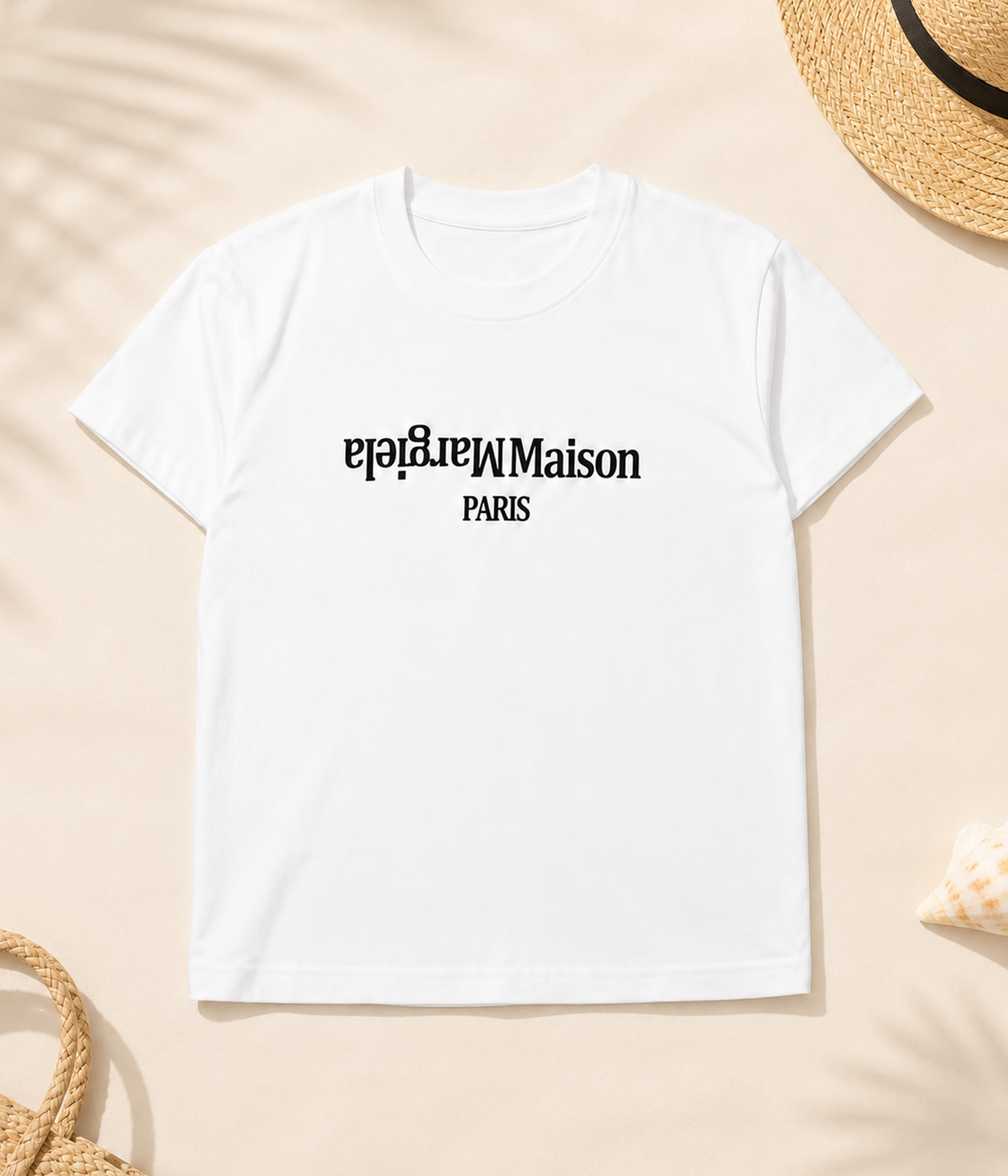 957896 (2) T-shirt blanc imprimé Paris – Manches courtes – Image 1