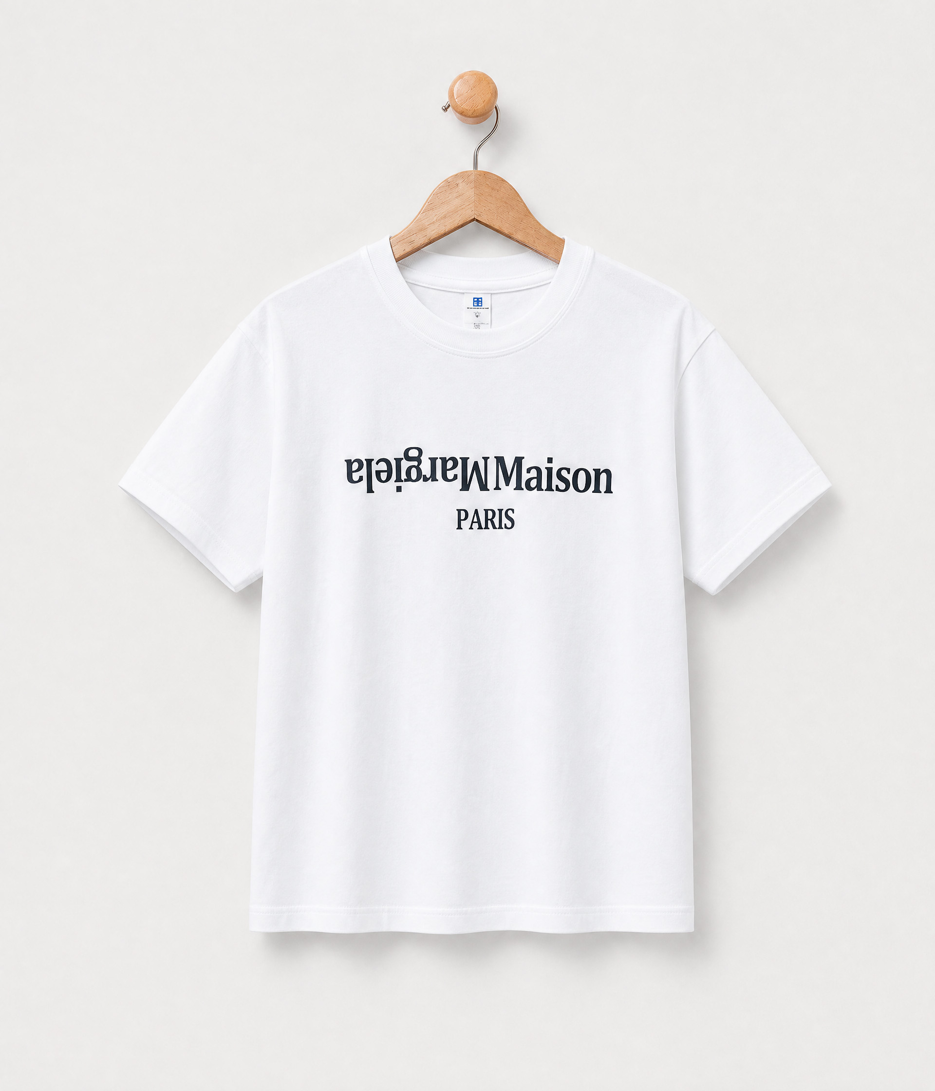 957896o T-shirt blanc imprimé Paris – Manches courtes – Image 1
