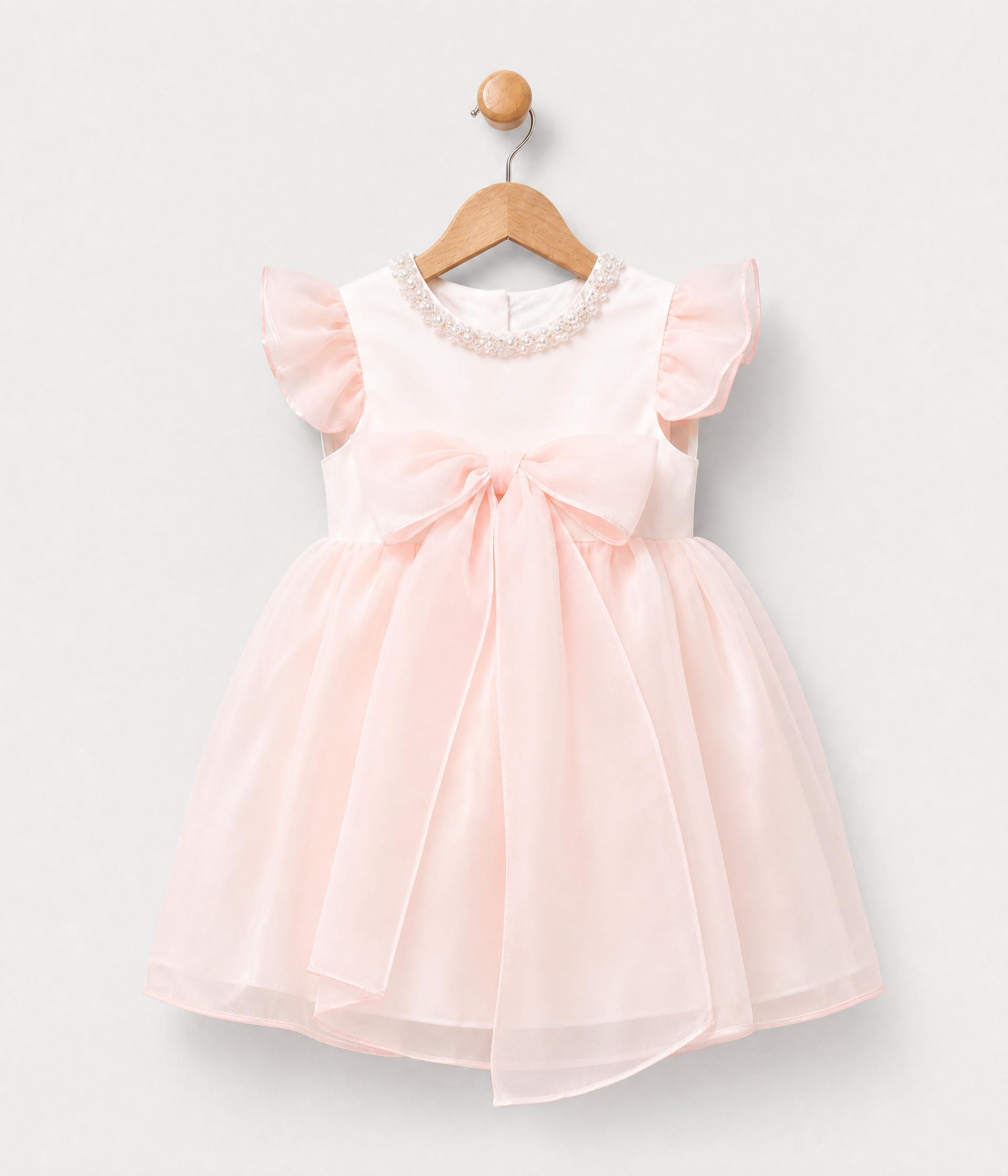 963214-1 Robe cérémonie fille pêche élégante – Image 1