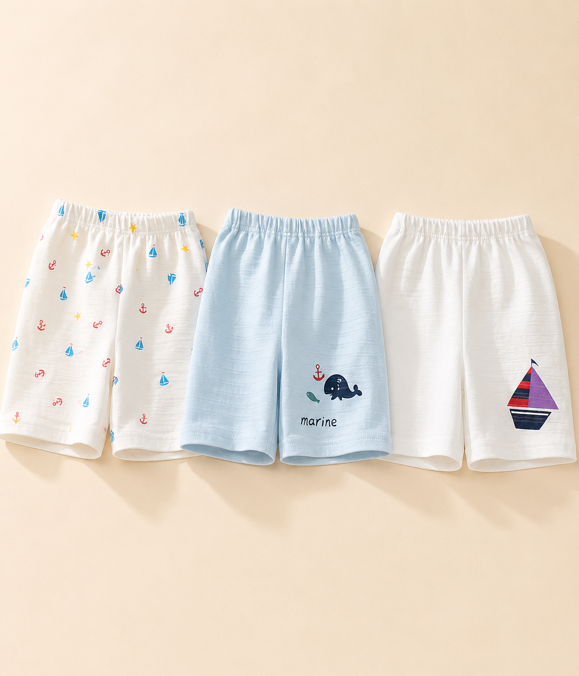 ChatGPT Image May 17, 2026, 12_31_09 PM (1) Lot de 3 Shorts d'Été Enfant en Coton – Image 1