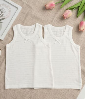L'Essentiel du Vestiaire : Lot de Deux Débardeurs Blancs fille