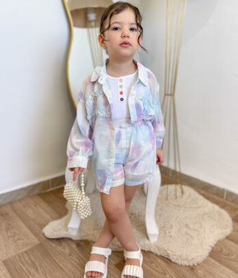 Ensemble fille 3 pièces pastel