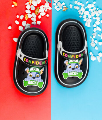 Crocs garçon noires motif Rocky
