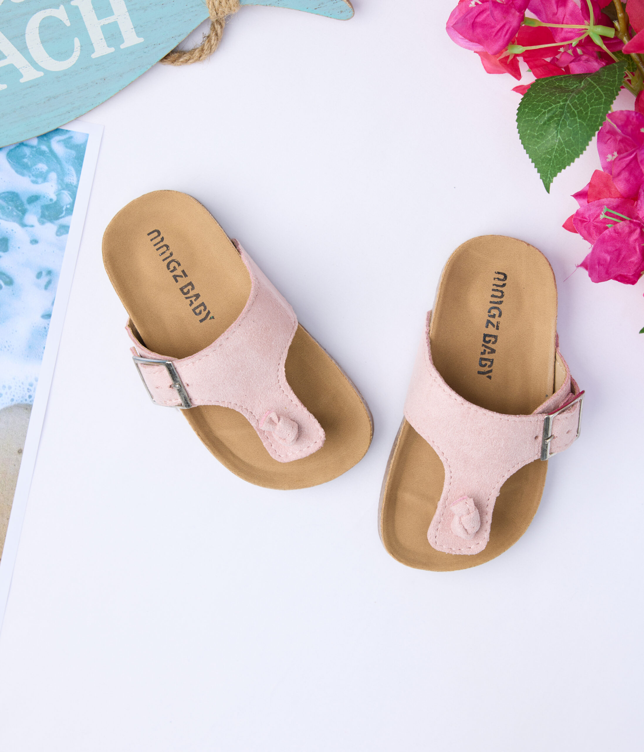 732828 162 Mules fille roses à bride réglable – Image 1