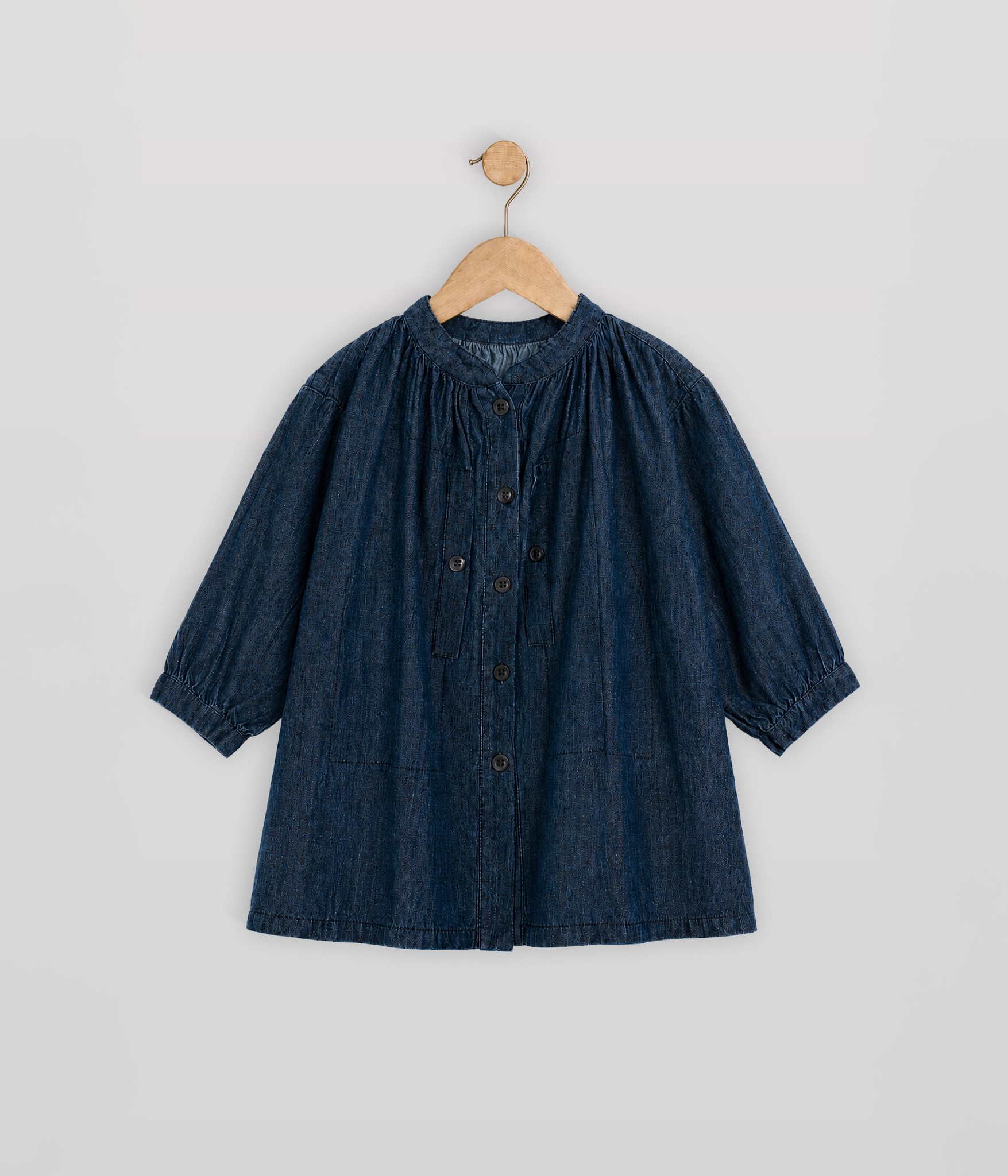 181512 Robe longue en denim bleu – Image 1
